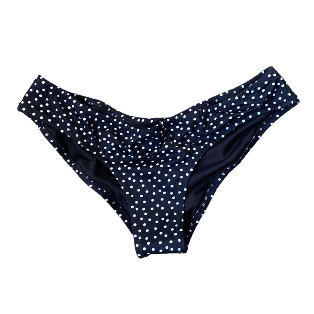 Victoria's Secret Black and White Polka Dot Bikini Bottom